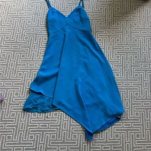 Alice + Olivia Vibrant Blue Asymmetrical Dress